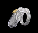 Solid Resin Chastity Cage With 5 Rings